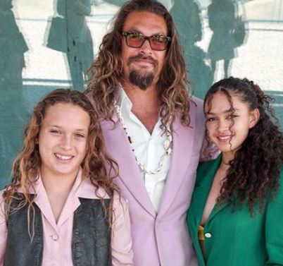 Nakoa-Wolf Manakauapo Namakaeha Momoa with his father Jason Momoa and sister Lola Iolani Momoa